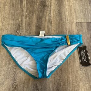 2bamboo Blue and White Bikini Bottom Classic Brief Size XL